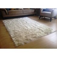 Tappeto Kuzu Kürkü Dekoratif Post 80x150 cm Krem Salon Halı