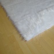 Tappeto Kuzu Kürkü Dekoratif Post Beyaz 80x200 cm Salon Halı