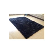 Tappeto Kuzu Kürkü Dekoratif Post Siyah 80x150 cm Salon Halı