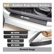 Tata 4 Adet Karbon Kapı Eşiği Sticker