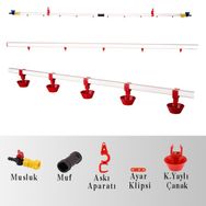 Tavpet 10 m Hat Yaylı Çanaklı Nipel Suluk Sistemi