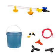 Tavpet 20 lt Depolu Küçük Yaylı Çanaklı Set-25 Nipel Civciv Suluğu