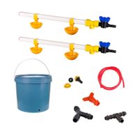 Tavpet 20 lt Depolu Küçük Yaylı Çanaklı Set 26 Nipel Civciv Suluğu