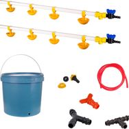 Tavpet 20 lt Depolu Küçük Yaylı Çanaklı Set 30 Nipel Civciv Suluğu