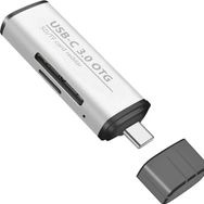 Techmaster ADS-103 Gri USB 3.0 TF SD Kart Okuyucu USB Type-C OTG Adaptör