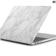 Techmaster Apple Macbook Pro 15 2016 A1707 Mermer Desenli Kapak Beyaz Kılıf