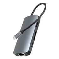 Techmaster Type-C 8in1 4K HDMI RJ45 Micro Sd Tf 3xusb 3.0 Şarj Girişli Hub Çevirici
