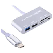 Techmaster Type-C Usb C 3.1 2 Usb 3.0 Hub Micro Usb Şarj Girişi Kart Okuyucu