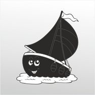 Technopa 100 cm Uzunluk Gülen Tekne Folyo Sticker