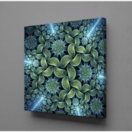 Technopa 3 Boyutlu Yeşil Çiçek 30x30 cm Kanvas Tablo