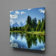Technopa Ağaç Yansıması 30x30 cm Kanvas Tablo