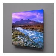 Technopa Akarsu Mor Gökyüzü 30x30 cm Kanvas Tablo