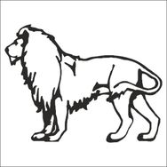 Technopa Aslan 60 cm Folyo Duvar Stickerı