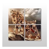 Technopa Aslan Mekanik 120x120 cm Kanvas Tablo