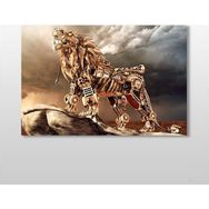 Technopa Aslan Mekanik 60x40 cm Kanvas Tablo