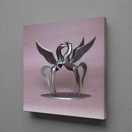 Technopa At Çift 170x170 cm Kanvas Tablo