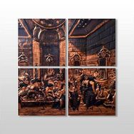 Technopa Bakır Tablo 100x100 cm Kanvas Tablo