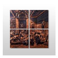 Technopa Bakır Tablo 60x60 cm Kanvas Tablo