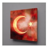 Technopa Bayrağın Işıldaması 130x130 cm Kanvas Tablo