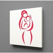 Technopa Bebeğini Koklayan Anne 50x50 cm Kanvas Tablo