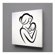Technopa Bebeğini Öpen Anne 120x120 cm Kanvas Tablo