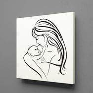 Technopa Bebeğiyle İlgilenen Anne 70x70 cm Kanvas Tablo