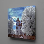Technopa Beyaz Ağaçlar 30x30 cm Kanvas Tablo
