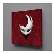 Technopa Beyaz Maske 30x30 cm Kanvas Tablo