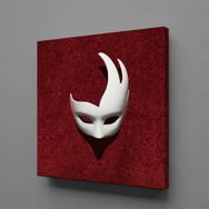 Technopa Beyaz Maske 80x80 cm Kanvas Tablo