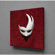 Technopa Beyaz Maske 90x90 cm Kanvas Tablo