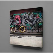 Technopa Bisikletler 70x70 cm Kanvas Tablo