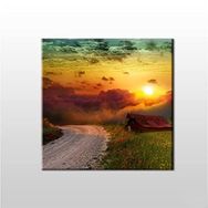 Technopa Bulut Arkası Güneş 100x100 cm Kanvas Tablo
