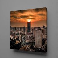 Technopa Büyülü Şehir 110x110 cm Kanvas Tablo