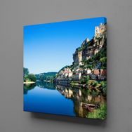 Technopa Dağın Suya Yansıması 40x40 cm Kanvas Tablo