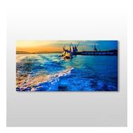 Technopa Dalgalı Deniz 240x120 cm Kanvas Tablo