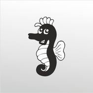 Technopa Deniz Atı 20 cm Folyo Duvar Stickerı