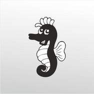 Technopa Deniz Atı 70 cm Folyo Duvar Stickerı