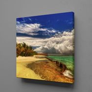 Technopa Deniz Kenarı 100x100 cm Kanvas Tablo