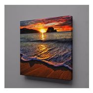 Technopa Deniz Kum Güneş 80x80 cm Kanvas Tablo