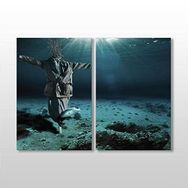 Technopa Denizaltı Korkuluk 50x40 cm Kanvas Tablo