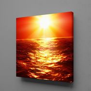 Technopa Denizi Yakan Güneş 60x60 cm Kanvas Tablo