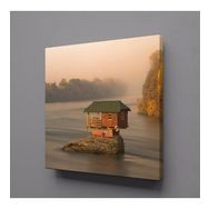 Technopa Denizin Ortasında Ev 40x40 cm Kanvas Tablo