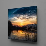 Technopa Doğa Manzarası 110x110 cm Kanvas Tablo
