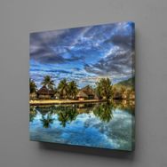 Technopa Doğa Manzarası 130x130 cm Kanvas Tablo