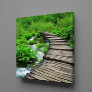 Technopa Doğadaki Köprü 70x70 cm Kanvas Tablo