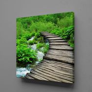 Technopa Doğadaki Köprü 80x80 cm Kanvas Tablo