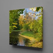 Technopa Dökülen Yapraklar 100x100 cm Kanvas Tablo