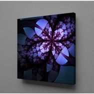 Technopa Eflatun Çiçek 30x30 cm Kanvas Tablo