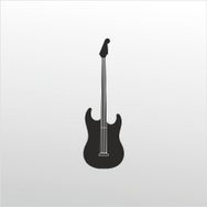 Technopa Elektro Gitar 20 cm Folyo Duvar Stickerı