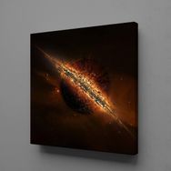 Technopa Gezegen Temalı 120x120 cm Kanvas Tablo